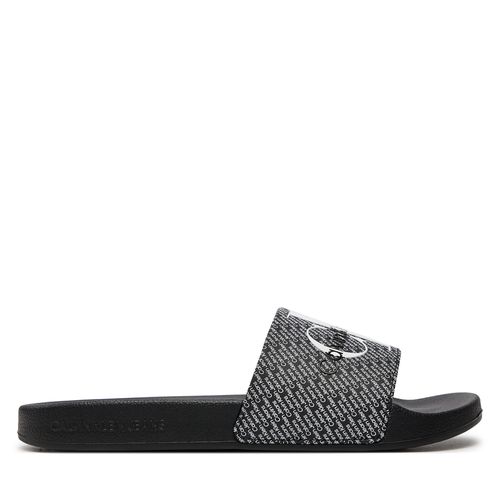 Mules / sandales de bain Calvin Klein Jeans Slide Aop Wn YW0YW01407 Black/Bright White Aop 0GM - Chaussures.fr - Modalova