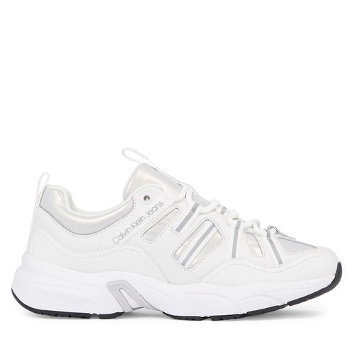 Sneakers Calvin Klein Jeans Retro tennis Laceup YW0YW01044 Blanc - Chaussures.fr - Modalova
