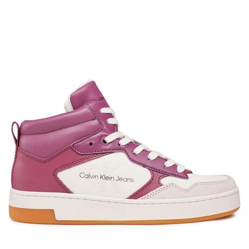 Sneakers Calvin Klein Jeans Basket Cupsole Mid Lth Mono YW0YW00877 Violet - Chaussures.fr - Modalova