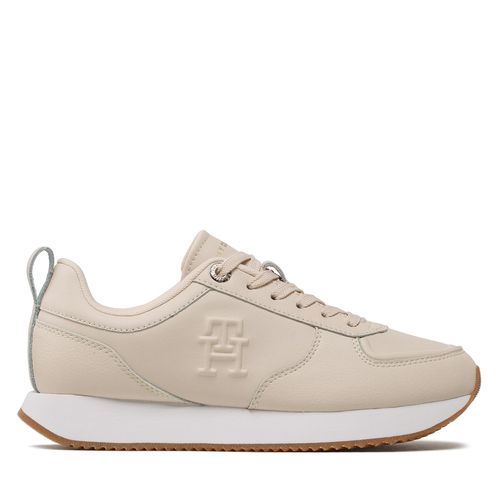 Sneakers Tommy Hilfiger Casual Leather Runner FW0FW07285 Sugarcane AA8 - Chaussures.fr - Modalova