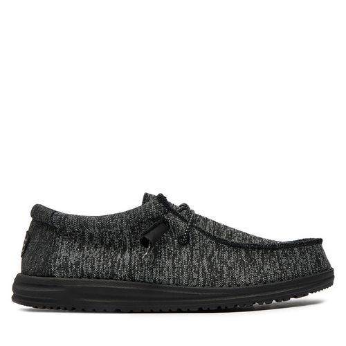 Mocassins Hey Dude Wally Sport Knit 40536-060 Noir - Chaussures.fr - Modalova