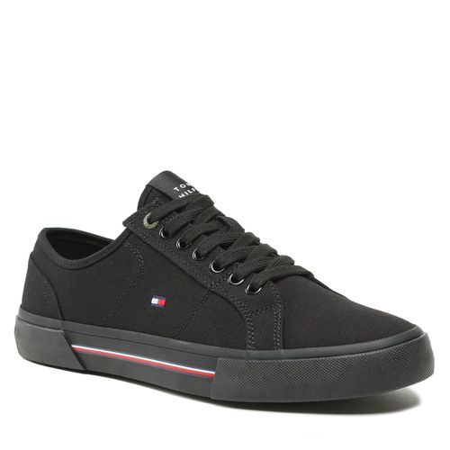 Tennis Tommy Hilfiger Core Corporate Vulc Canvas FM0FM04560 Black BDS - Chaussures.fr - Modalova