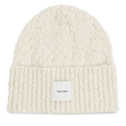 Bonnet Calvin Klein Boucle K60K612593 Écru - Chaussures.fr - Modalova