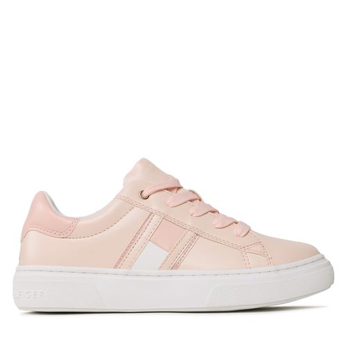 Sneakers Tommy Hilfiger Flag Low Cut Lace-Up Sneaker T3A9-32703-1355 S Pink 302 - Chaussures.fr - Modalova