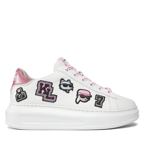 Sneakers KARL LAGERFELD KL62574 White Lthr W/Pink - Chaussures.fr - Modalova