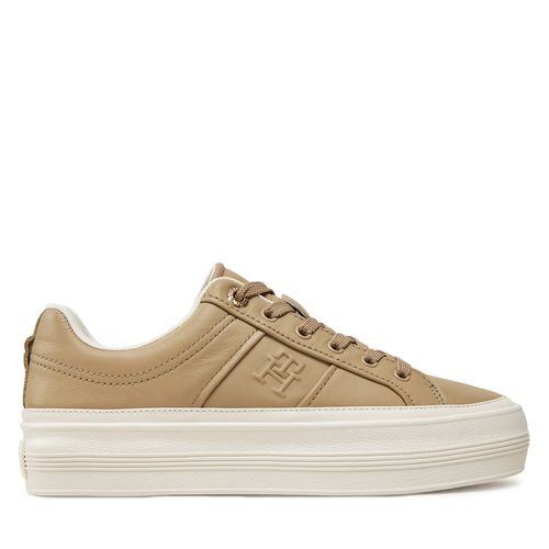 Sneakers Tommy Hilfiger Essential Vulc Sneaker Monogram FW0FW07945 Beige - Chaussures.fr - Modalova