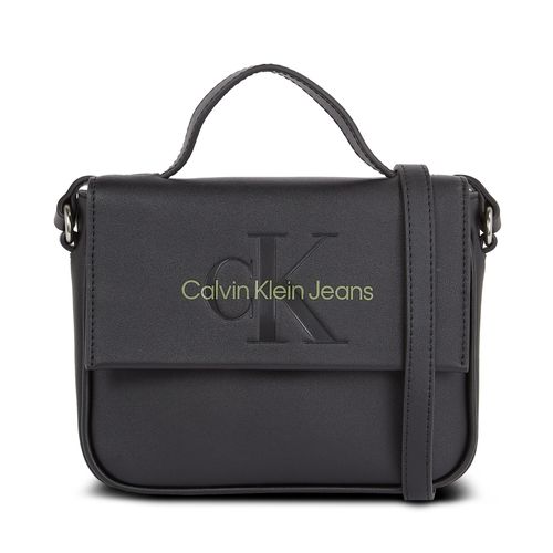 Sac à main Calvin Klein Jeans Sculpted Boxy Flap Cb20 Mono K60K610829 Black/Dark Juniper 0GX - Chaussures.fr - Modalova