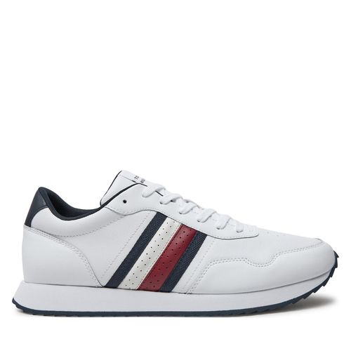 Sneakers Tommy Hilfiger Runner Evo Lth Mix Ess FM0FM05121 Blanc - Chaussures.fr - Modalova