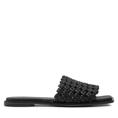 Mules / sandales de bain Calvin Klein Flat Slide Latt HW0HW02143 Noir - Chaussures.fr - Modalova