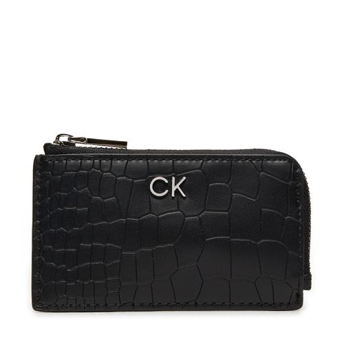 Étui cartes de crédit Calvin Klein Ck Daily Zip Cardholder_Croco K60K612191 Noir - Chaussures.fr - Modalova