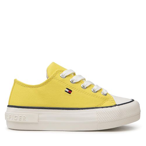 Sneakers Tommy Hilfiger Low Cut Lace-Up Sneaker T3A4-32118-0890 M Jaune - Chaussures.fr - Modalova