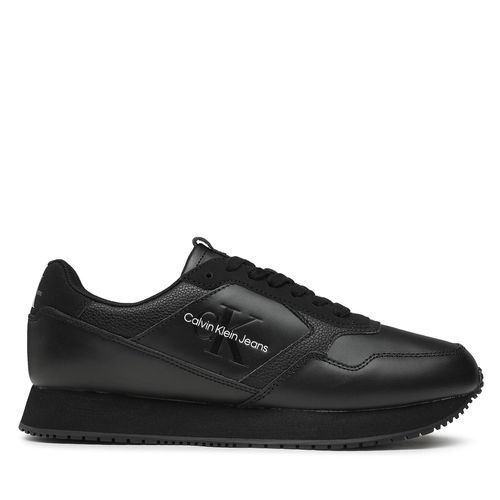 Sneakers Calvin Klein Jeans Retro Runner Lth-Pu Mono Patch YM0YM00581 Black BDS - Chaussures.fr - Modalova