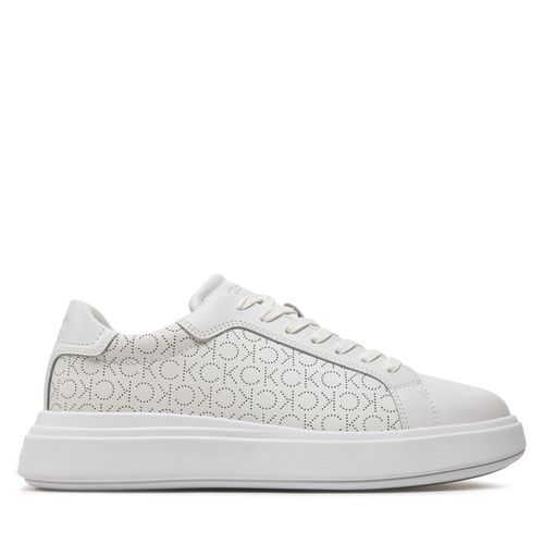 Sneakers Calvin Klein Low Top Lace Up Lth Perf Mono HM0HM01429 Blanc - Chaussures.fr - Modalova