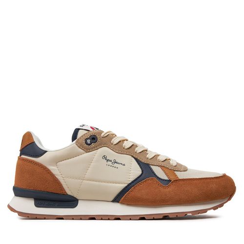 Sneakers Pepe Jeans Brit Mix M PMS40006 Tobacco Brown 859 - Chaussures.fr - Modalova