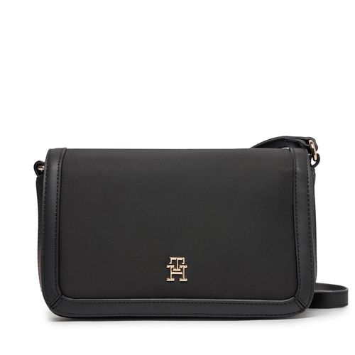 Sac à main Tommy Hilfiger Th Essential S Flap Crossover AW0AW15700 Black BDS - Chaussures.fr - Modalova