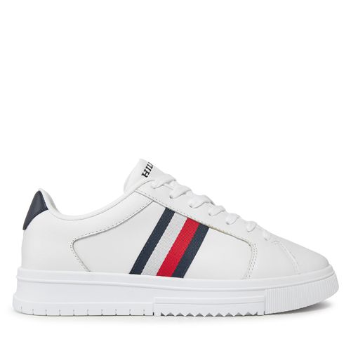 Sneakers Tommy Hilfiger Supercup Lth Stripes Ess FM0FM04895 White YBS - Chaussures.fr - Modalova