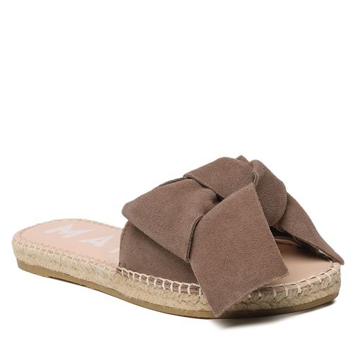 Espadrilles Manebi Suede Sandals With Bow W 1.9 J0 Vintage Taupe - Chaussures.fr - Modalova