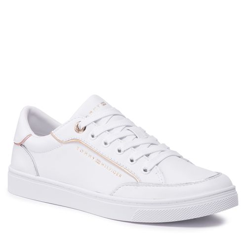 Sneakers Tommy Hilfiger Metallic Piping Sneaker FW0FW06487 Blanc - Chaussures.fr - Modalova
