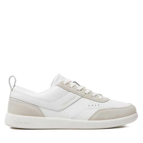 Sneakers Calvin Klein Low Top Lace Up Lth Mix HM0HM00851 Blanc - Chaussures.fr - Modalova