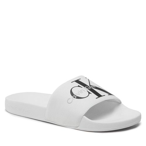 Mules / sandales de bain Calvin Klein Jeans Slide Monogram Co YM0YM00061 White YBR - Chaussures.fr - Modalova