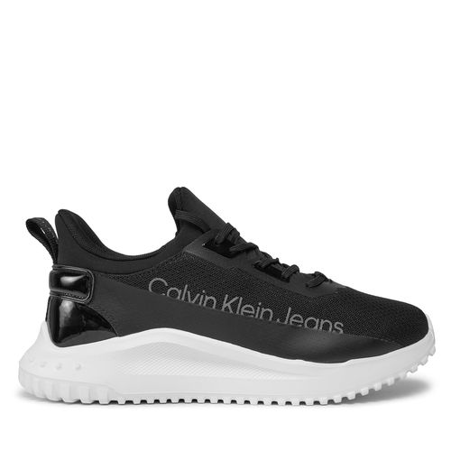 Sneakers Calvin Klein Jeans Eva Run Slipon Lace Mix Lum Wn YW0YW01303 Black/Bright White 0GM - Chaussures.fr - Modalova