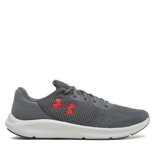 Chaussures Under Armour UA Charged Pursuit 3 3024878-108 Pitch Gray/Pitch Gray/Red - Chaussures.fr - Modalova