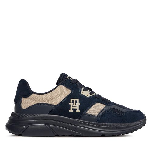 Sneakers Tommy Hilfiger Modern Runner Lth Mix FM0FM04878 Bleu marine - Chaussures.fr - Modalova