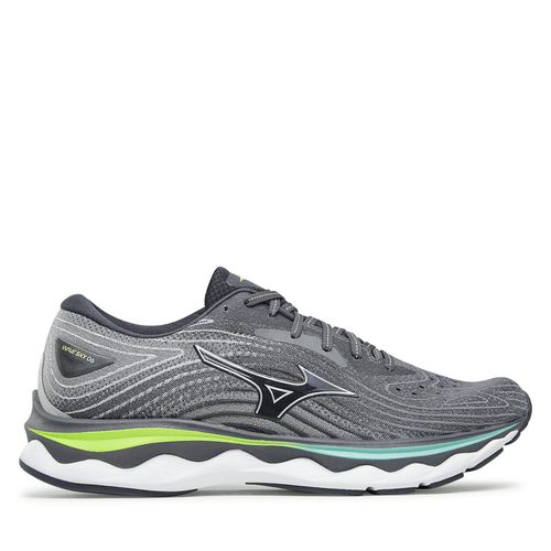 Chaussures Mizuno Wave Sky 6 J1GC2202 Quiet Shade / Silver / Neo Lime - Chaussures.fr - Modalova
