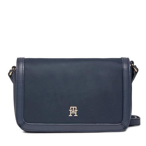 Sac à main Tommy Hilfiger Th Essential S Flap Crossover AW0AW15700 Space Blue DW6 - Chaussures.fr - Modalova