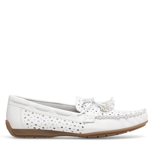 Mocassins Rieker 40254-80 Blanc - Chaussures.fr - Modalova