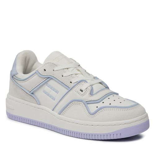 Sneakers Tommy Jeans Tjw Retro Basket Foam Edge EN0EN02420 Ecru / Breezy Blue YBL - Chaussures.fr - Modalova