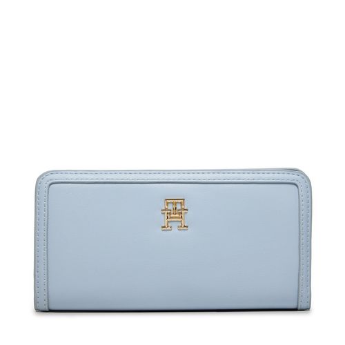 Portefeuille grand format Tommy Hilfiger Th Monotype Large Slim Wallet AW0AW16210 Bleu - Chaussures.fr - Modalova