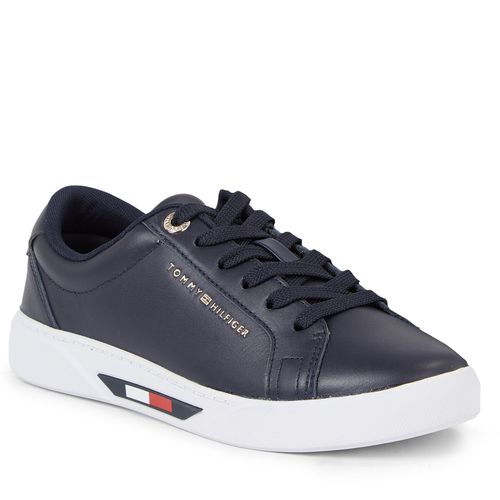 Sneakers Tommy Hilfiger Global Stripes Court Sneaker FW0FW07559 Space Blue DW6 - Chaussures.fr - Modalova