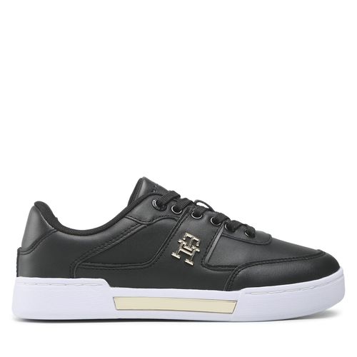 Sneakers Tommy Hilfiger Th Prep Court Sneaker FW0FW06859 Black/Gold 0GL - Chaussures.fr - Modalova