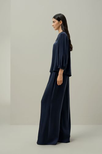 LILYSILK Pantalon Soie Pantalon Large Soie Suédée Une Esthétique Épurée Et Contemporaine Facile À Assortir 36 - LILYSILK - Modalova