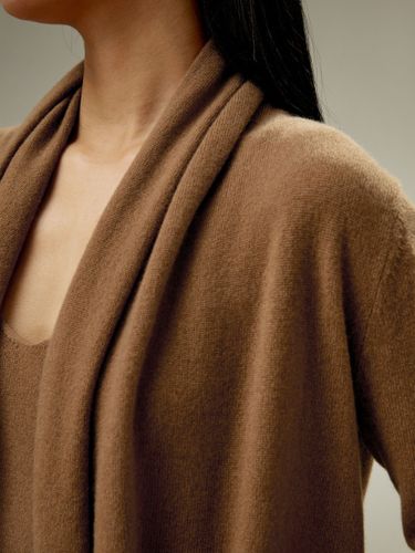 LILYSILK Cardigan Long Avec Col En Pile Élégant Polyvalent Et Élégant Cachemire Simple Et Classique Pas Besoin De Correspondre M - LILYSILK - Modalova