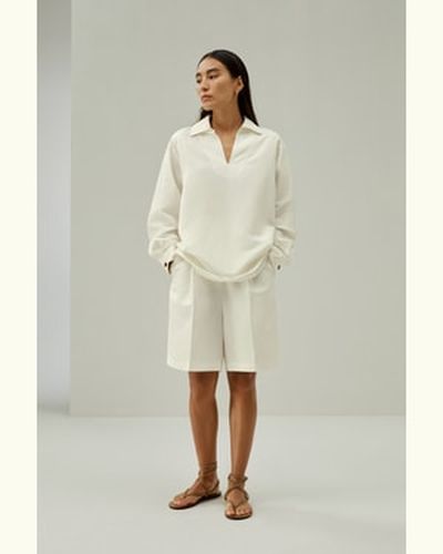 LILYSILK Chemise Oversize Manches Longues En Mélange De Soie-Lin Un Style Décontracté S'Accorde Avec N'Importe Quelle Tenue Xs - LILYSILK - Modalova