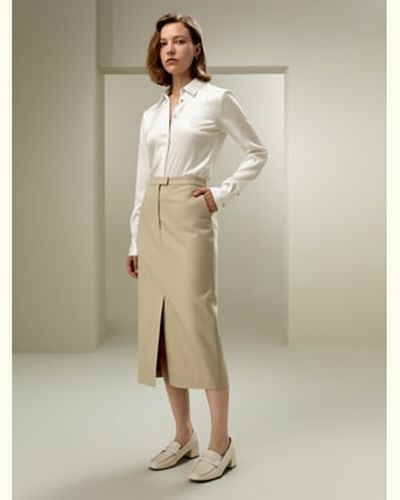LILYSILK Jupe Crayon En Laine Et Soie Moderne Coupe Ajustée Soie-Laine Style Moderne 36 - LILYSILK - Modalova