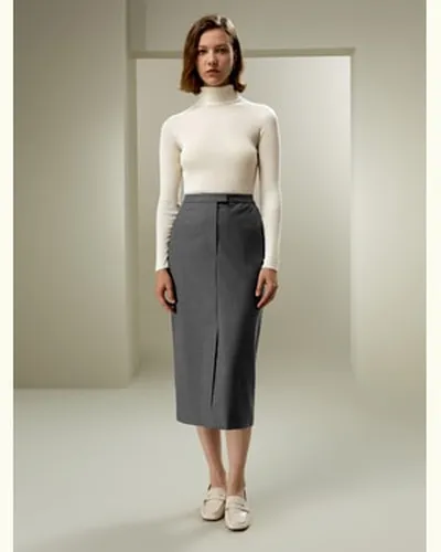 LILYSILK Jupe En Laine Et Soie Mélangée Indispensable Dans Une Garde-Robe Soie-Laine Doux Pour La Peau, Confortable Et Durable 36 - LILYSILK - Modalova
