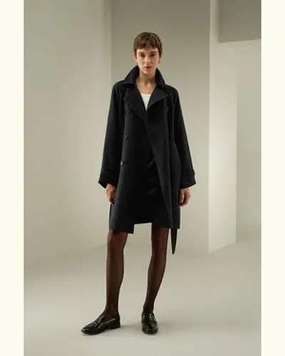 LILYSILK Manteau En Soie Double Boutonnage Manches Cocon Soie Et Laine Convient À Diverses Occasions Charme Classique L - LILYSILK - Modalova