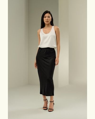 LILYSILK Jupe Midi En Soie Jersey De Soie Soie Lavable En Machine Sophistiqué Et Élégant Charme Classique 38 - LILYSILK - Modalova