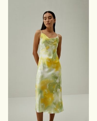 LILYSILK Robe Caraco Imprimée En Soie Tissu : Soie Charmeuse Soie De Haute Qualité Coupe Régulière Visions D'Été L - LILYSILK - Modalova