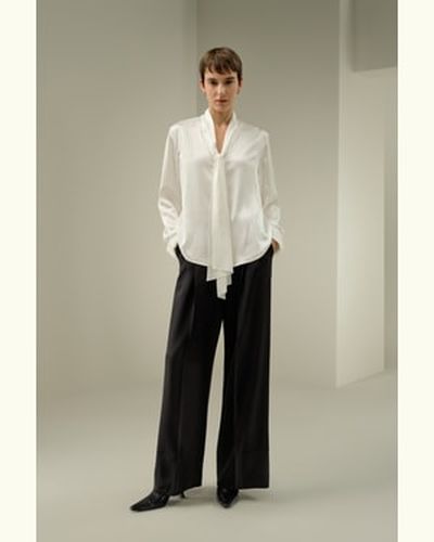 LILYSILK Chemisier Chic En Soie Avec Un Ruban Amovible Soie De Mûrier De Haute Qualité Simple Et Classique Anti-Allergies Xs - LILYSILK - Modalova