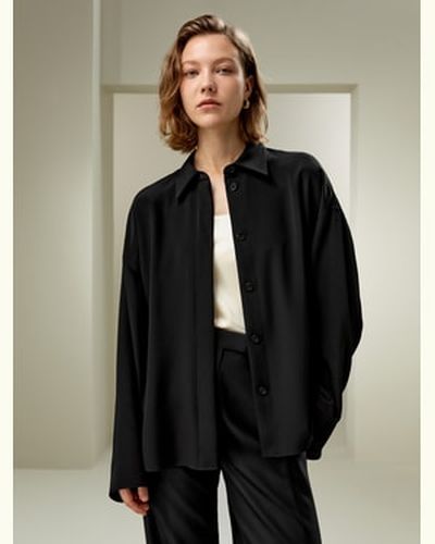 LILYSILK Chemisier En Soie Blouse En Soie Oversize Présente Soie De Mûrier Les Essentiels De La Garde-Robe L - LILYSILK - Modalova