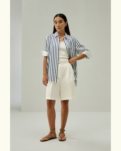 LILYSILK Chemisier Chic En Soie À Rayures Palma 100% Soie De Mûrier Doux Pour La Peau Et Respirant Facile À Assortir L - LILYSILK - Modalova