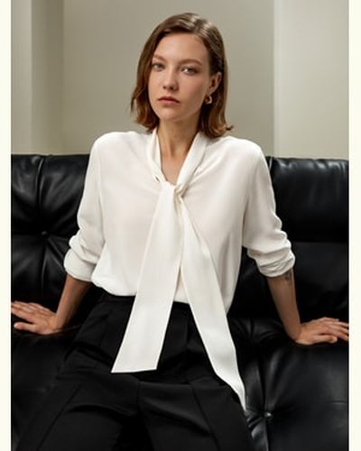 LILYSILK Chemise Soie Apparence Raffinée Et Professionnelle Soie De Haute Qualité Coupe Régulière Facile À Assortir S - LILYSILK - Modalova
