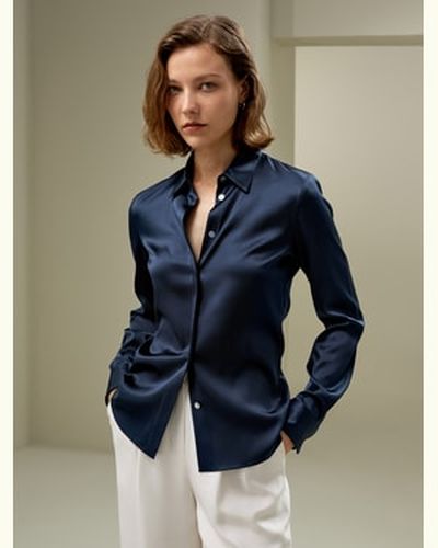 LILYSILK Chemisier Chic En Soie Patte Dissimulée Soie De Mûrier Sophistication Et De Confort Les Essentiels De La Garde-Robe S - LILYSILK - Modalova