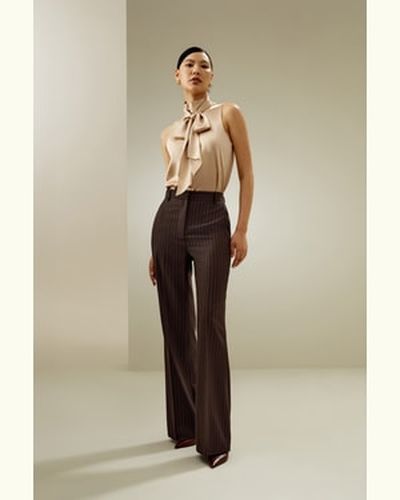 LILYSILK Blouse En Soie Sans Manches À Col Noué 100% Soie Coupe Décontractée Style Élégant Xl - LILYSILK - Modalova
