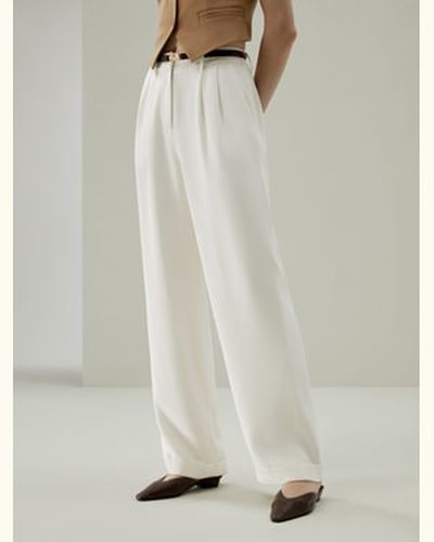 LILYSILK Pantalon Large Soie Pas Facile De Se Froisser 100% Soie De Mûrier Les Essentiels De La Garde-Robe Petite 42 - LILYSILK - Modalova