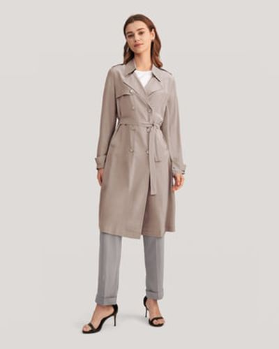 LILYSILK Trench-Coat En Soie Les Poches Latérales Affichent Soie De Mûrier Mettent En Valeur Votre Taille Sophistiqué Et Élégant Xxl - LILYSILK - Modalova